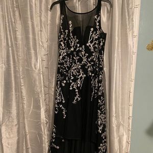 Beautiful black and white high low gown